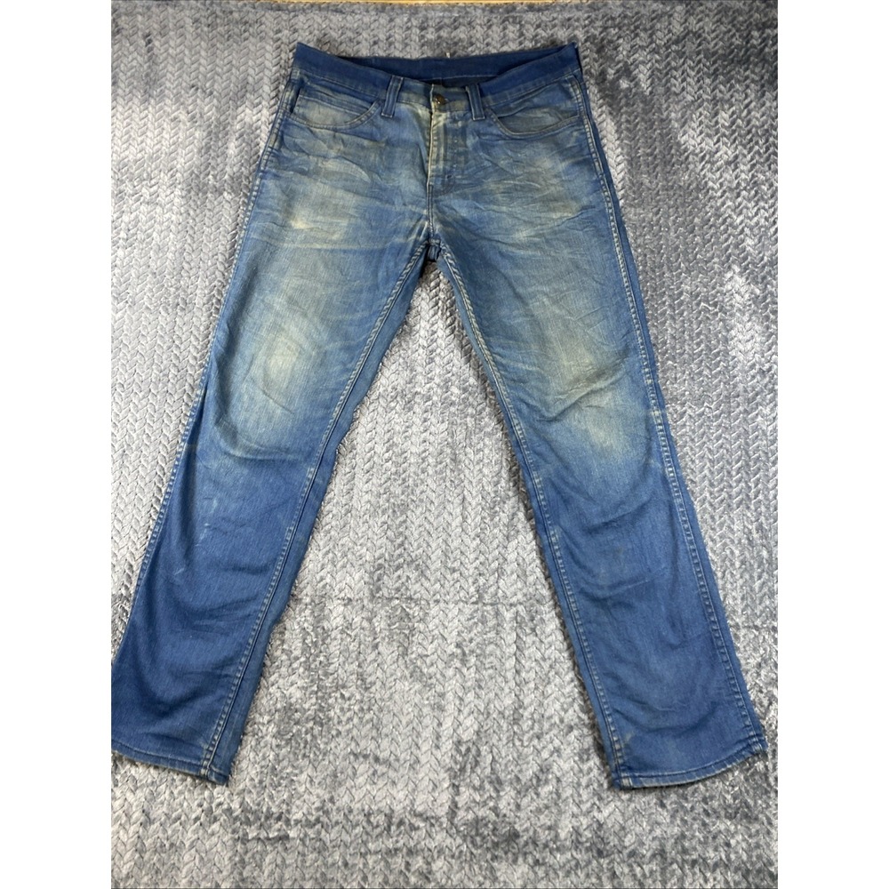Levi's 511‎ Slim Fit Dark Wash Bleached Denim Jeans Modern Style Mens Size 32x30